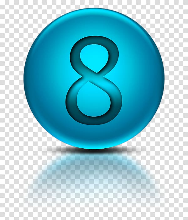 number 8 blue