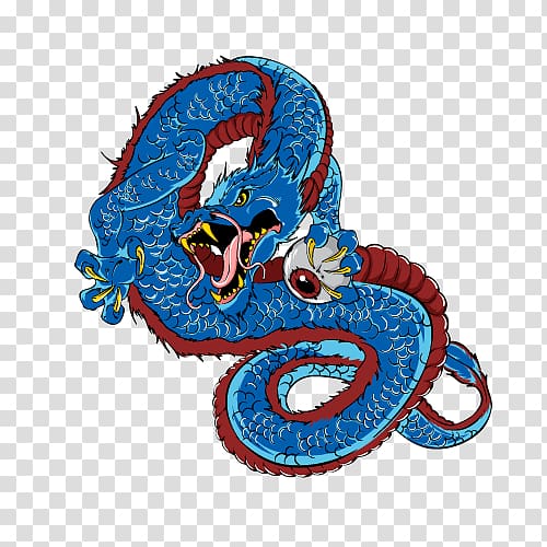 Euclidean Dragon , Blue Dragon transparent background PNG clipart