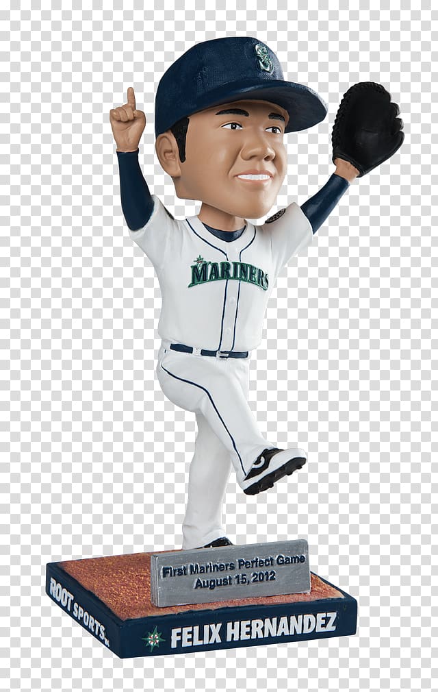 Félix Hernández Seattle Mariners MLB New York Yankees Bobblehead, baseball transparent background PNG clipart