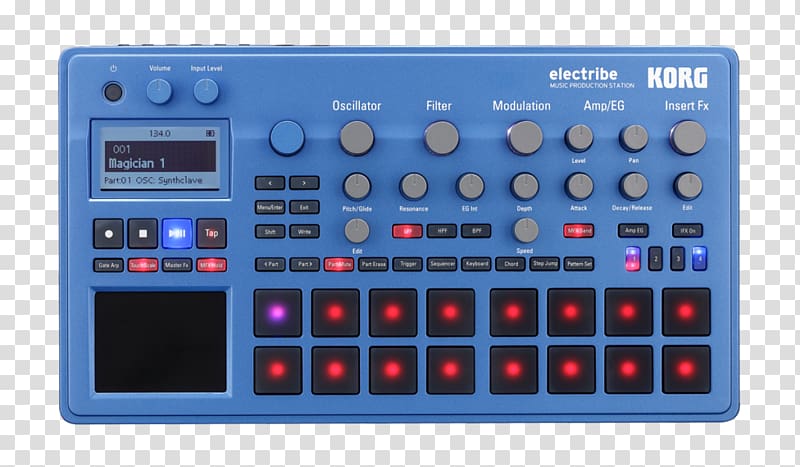 Electribe Korg Sound Synthesizers Groovebox Sampler, musical instruments transparent background PNG clipart