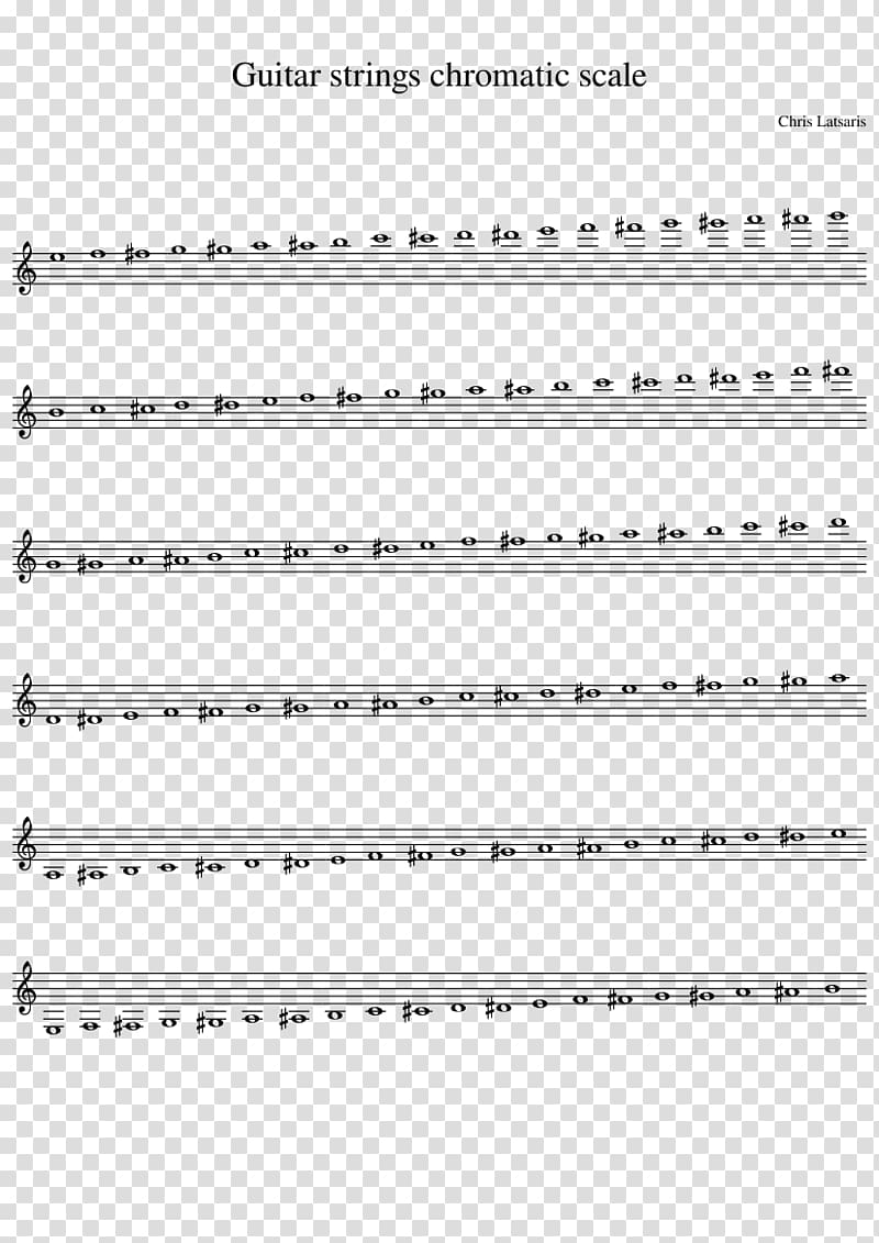 Line Point Angle Sheet Music, Chromatic Scale transparent background PNG clipart
