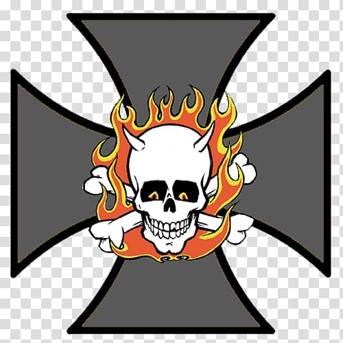 Iron Cross Human skull symbolism Second World War Maltese cross, Iron Anchor Tattoo transparent background PNG clipart