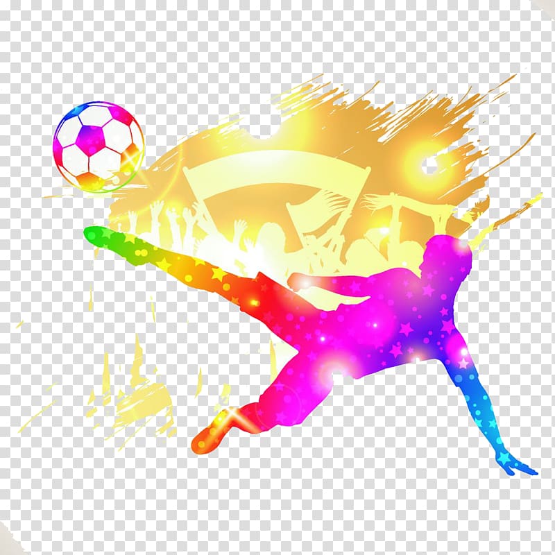 soccer illustration, Football figures transparent background PNG clipart
