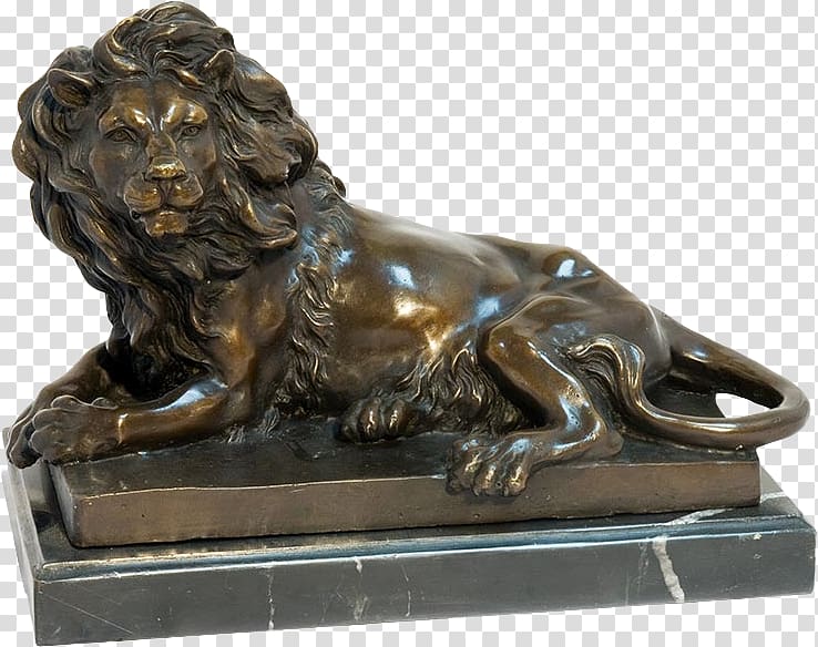 Bronze sculpture Classical sculpture Stone carving, lion transparent background PNG clipart