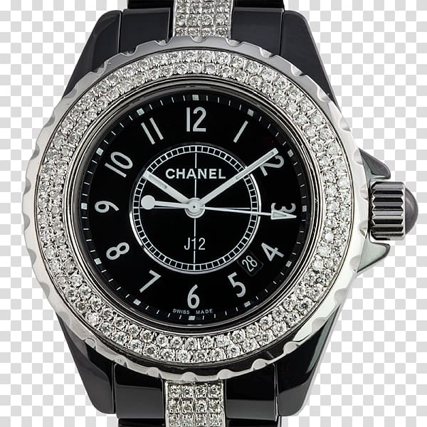 Chanel J12 Watch Chronograph Jaeger-LeCoultre, chanel diamond transparent background PNG clipart