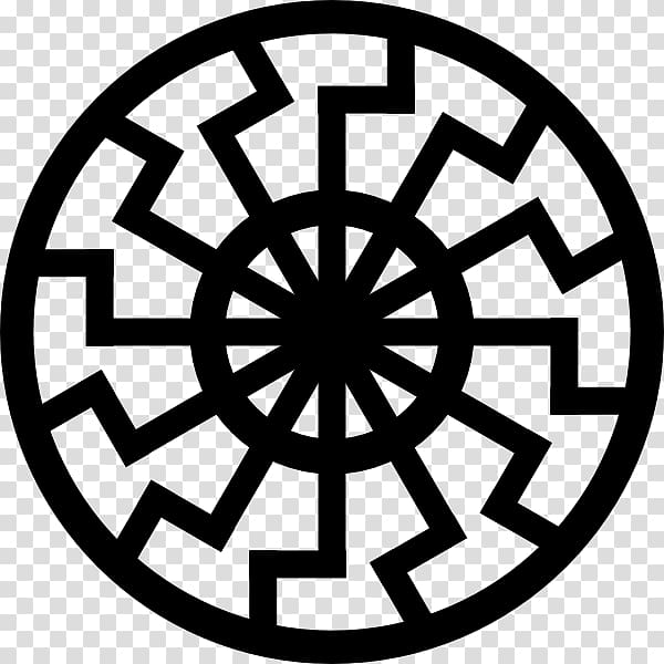 Black Sun Solar symbol Tattoo Nazism, symbol transparent background PNG clipart