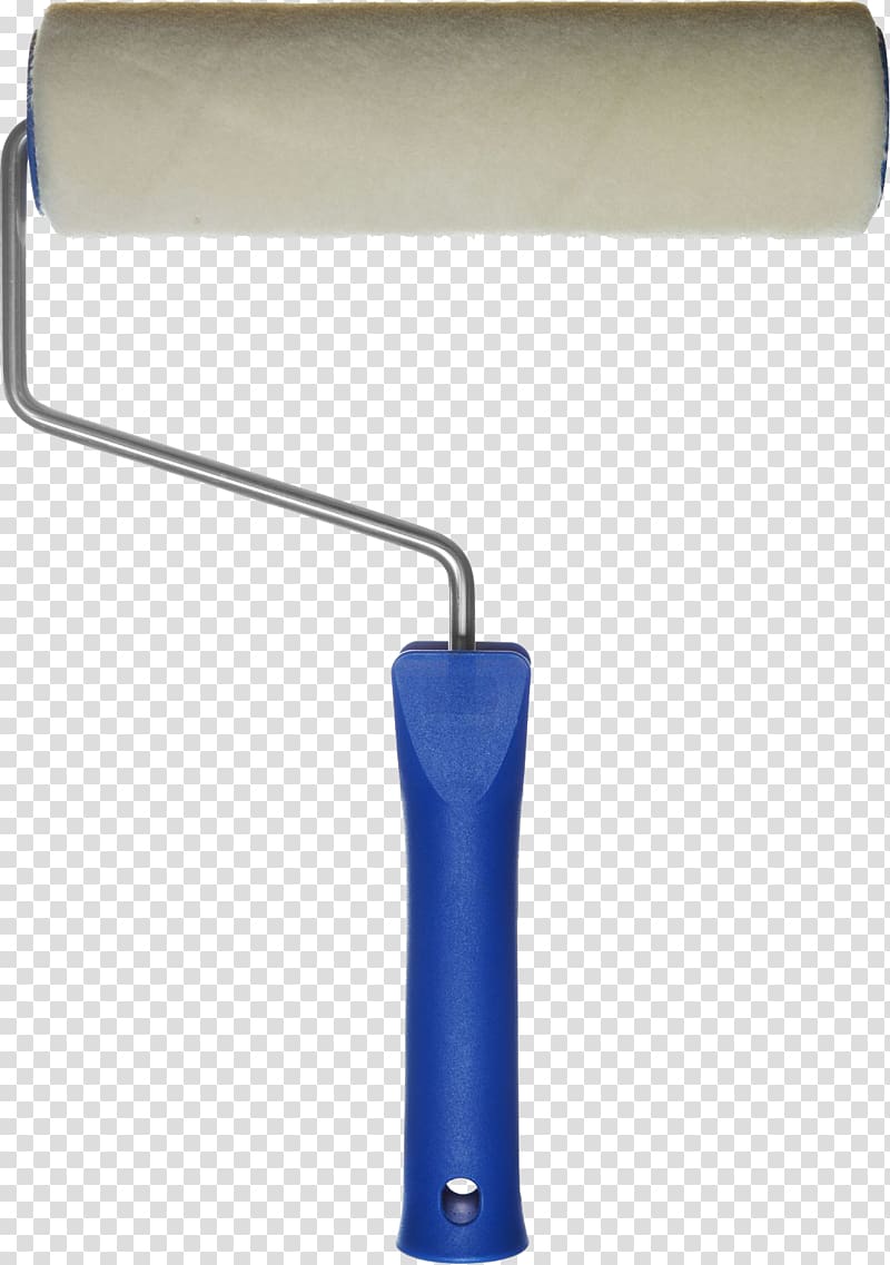 blue and gray paint roller, Paint Rollers Paintbrush, Painting transparent background PNG clipart