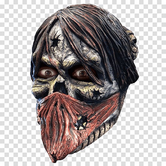Mask Zombie Halloween costume Jason Voorhees, mask transparent background PNG clipart