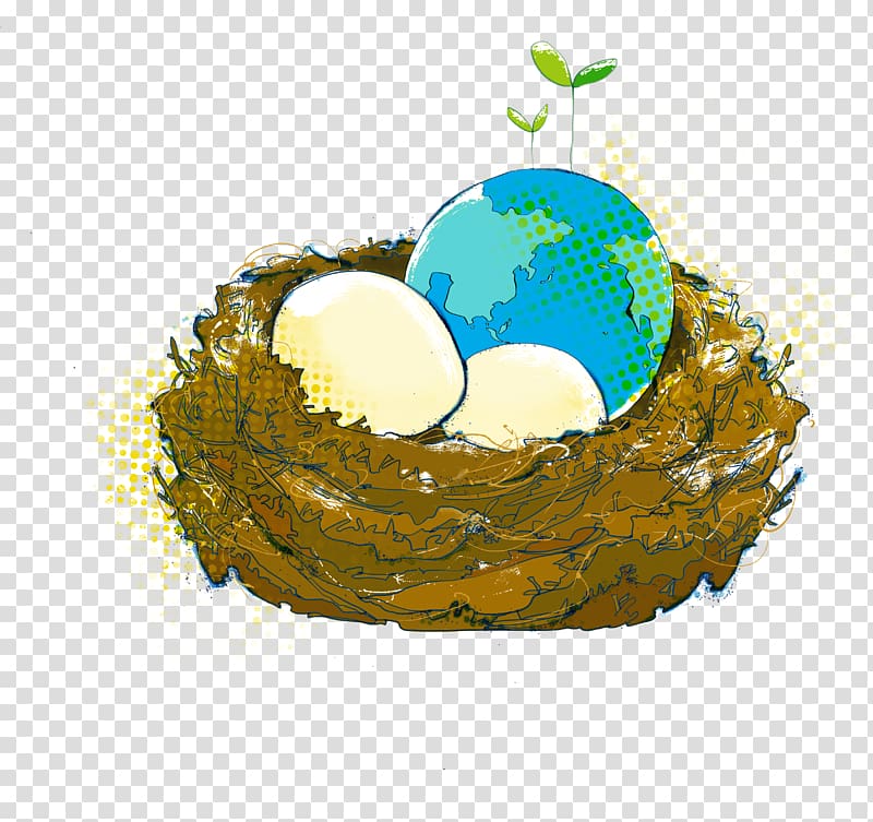 Cartoon Poster Environmental protection Illustration, Earth,protect the Earth transparent background PNG clipart