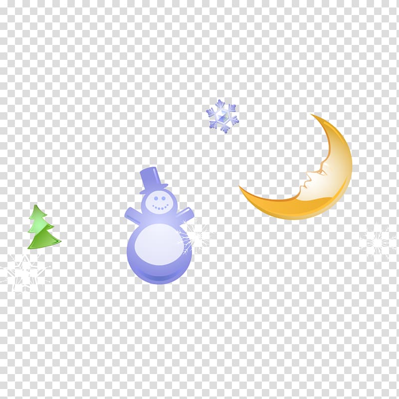 Tree , Cute snowman moon trees transparent background PNG clipart