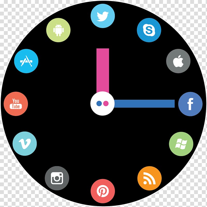 Social media Clock Time Mass media, chalk painting transparent background PNG clipart