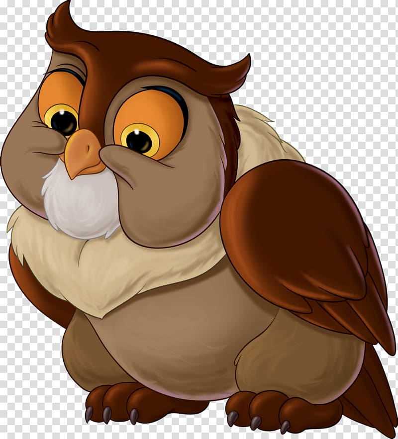 Friend Owl Bambi\'s Mother Thumper, owl transparent background PNG clipart