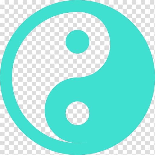Yin and yang Turquoise Azure Teal Symbol, yin yang transparent background PNG clipart