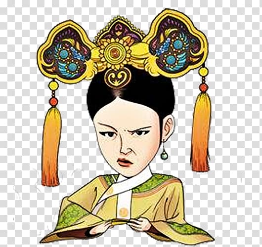 Jiang Xin Empresses in the Palace Concubine Hua u534eu5983 Sticker, Cartoon arrogant goddess transparent background PNG clipart