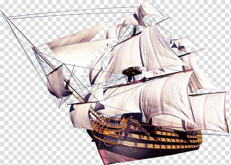 Sailing ship, Ancient sailing transparent background PNG clipart