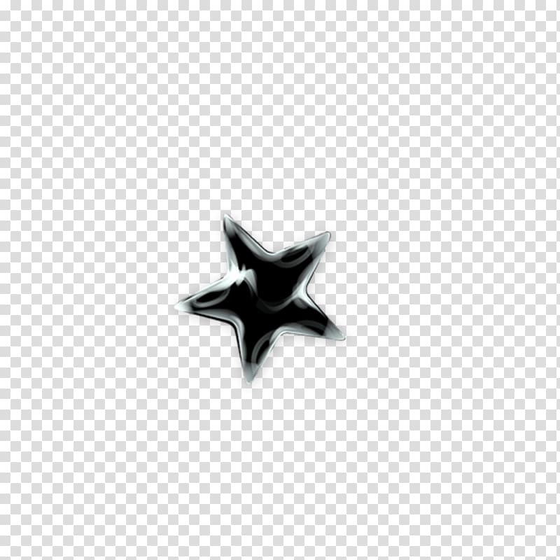 Black White , Cool five-pointed star transparent background PNG clipart