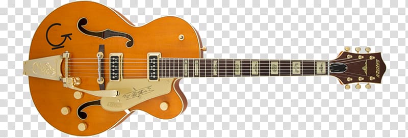 Gretsch 6120 Electric guitar Archtop guitar, golden stereo transparent background PNG clipart