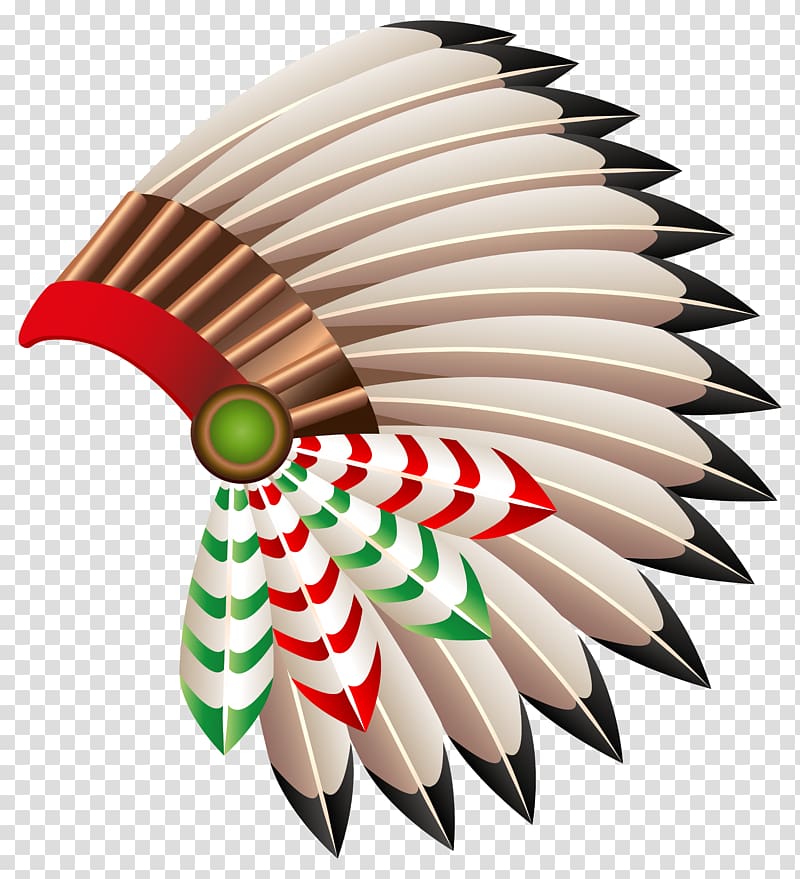 brown and red native american headdress, War bonnet Native Americans in the United States Hat Headgear , Native American Chief Hat transparent background PNG clipart