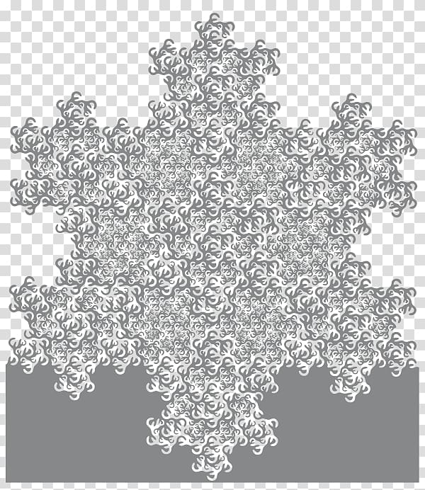 Koch snowflake Sierpinski triangle Fractal Curve, Snowflake transparent background PNG clipart