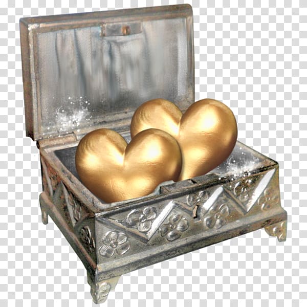 Gold Heart, Golden Heart loading boxes transparent background PNG clipart