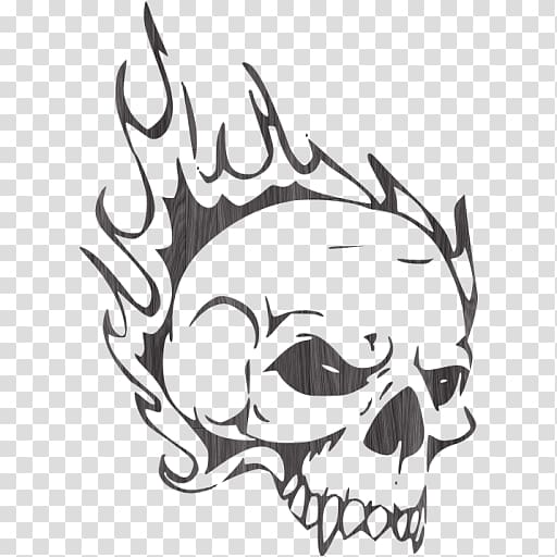 Airbrush Stencil Skull Drawing Schablone, skull transparent background PNG clipart