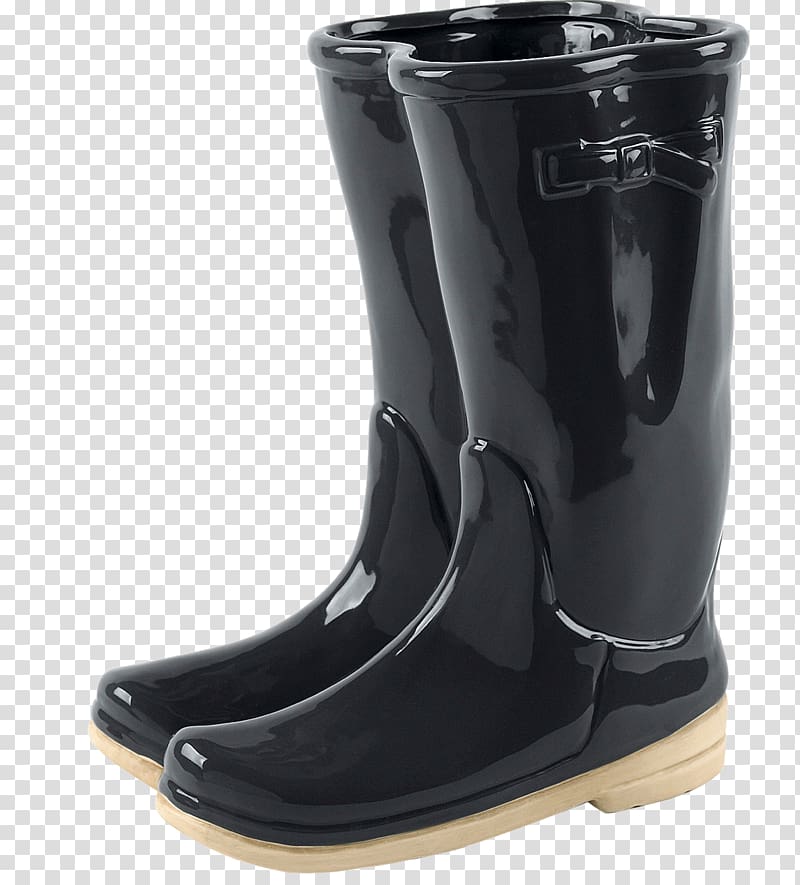 Wellington boot , A pair of black boots cut new black transparent background PNG clipart