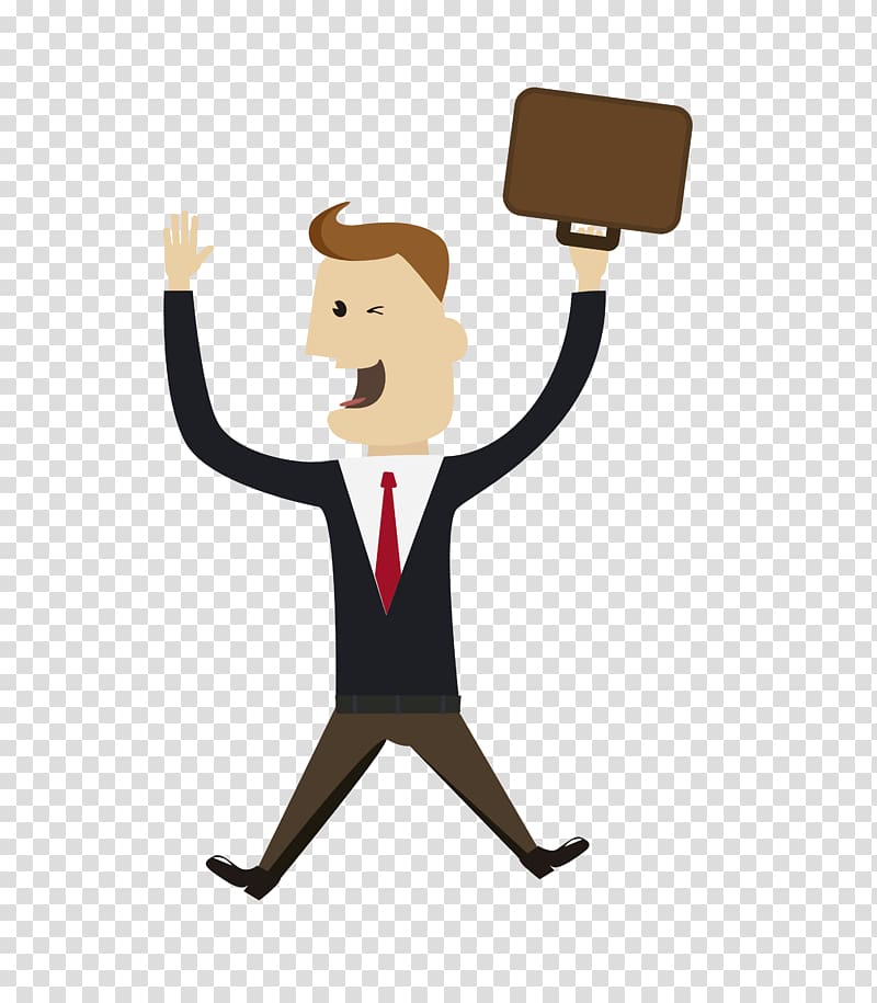 Briefcase, The man with the briefcase transparent background PNG clipart