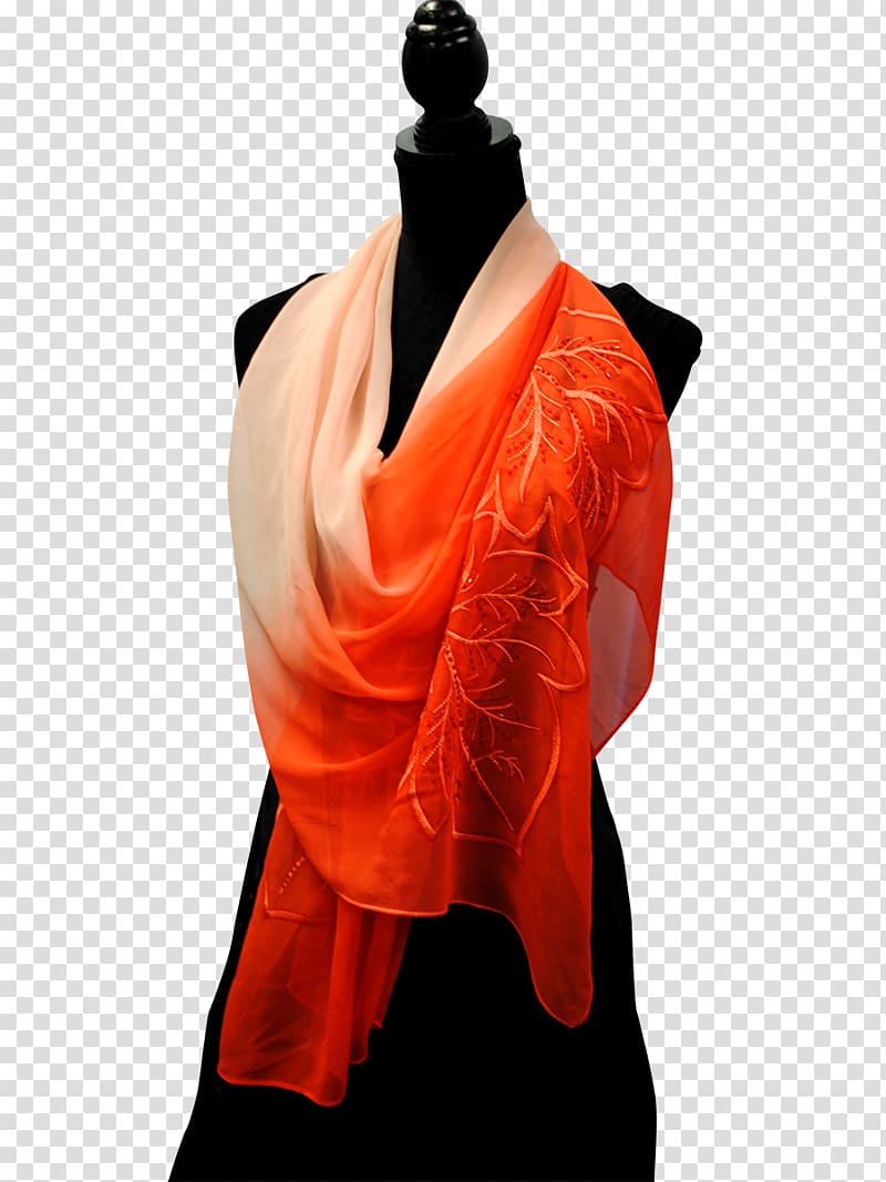 Scarf Silk Pashmina Blue Red, red scarf transparent background PNG clipart
