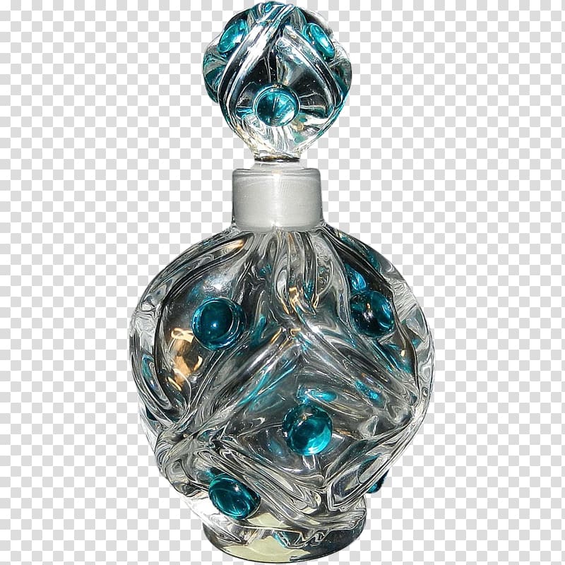 Glass bottle Cobalt blue Perfume Crystal, glass transparent background PNG clipart