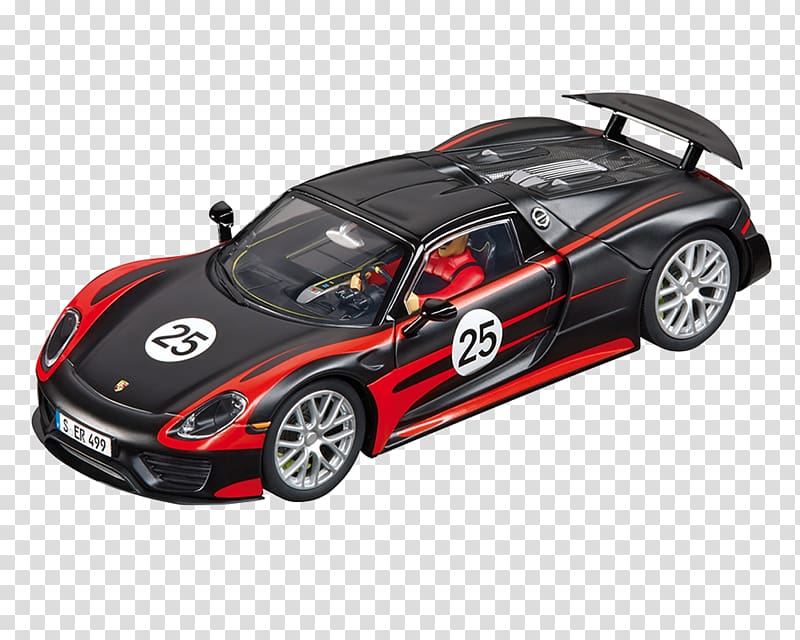 Carrera Porsche 918 Spyder Slot car, Porsche 918 Spyder transparent background PNG clipart