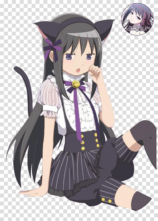 Homura Akemi Sayaka Miki Mami Tomoe Madoka Kaname Puella Magi Madoka Magica, madoka transparent background PNG clipart