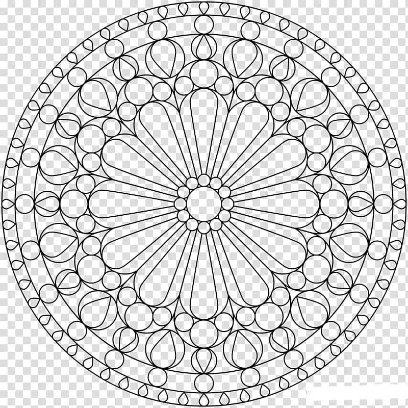 Notre-Dame de Paris Rose window Coloring book Stained glass, window transparent background PNG clipart