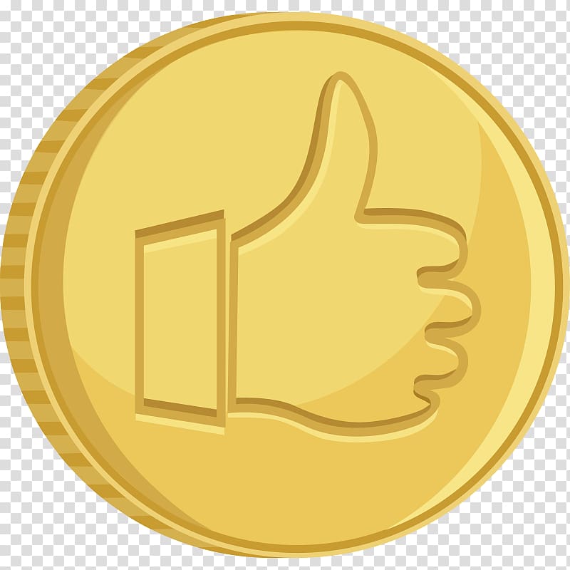 Gold coin Euro coins , Thumbs Up Smiley Gif transparent background PNG clipart