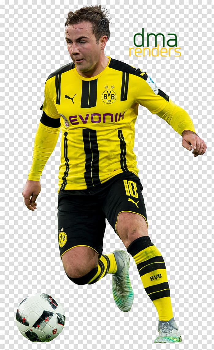 Mario Götze Borussia Dortmund Football player, football transparent background PNG clipart