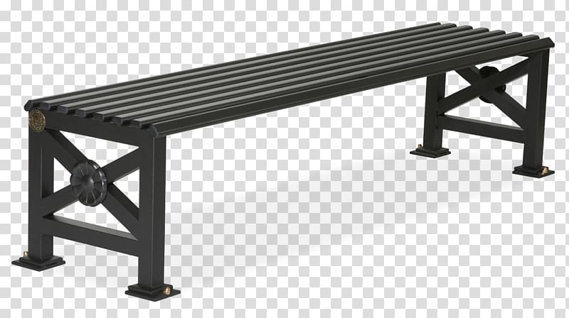 Bench Galvanization Steel Metal Banc public, decorative elements of urban roads transparent background PNG clipart