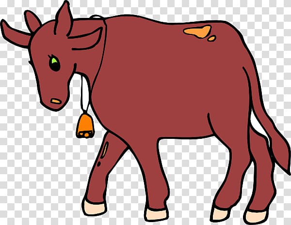 Angus cattle Texas Longhorn Dairy cattle Goat , red cow transparent background PNG clipart