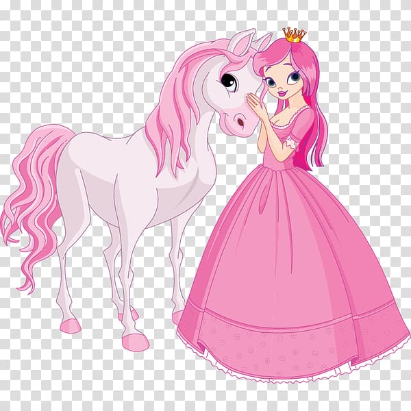 Coloring book Princess Drawing Horse, princess transparent background PNG clipart