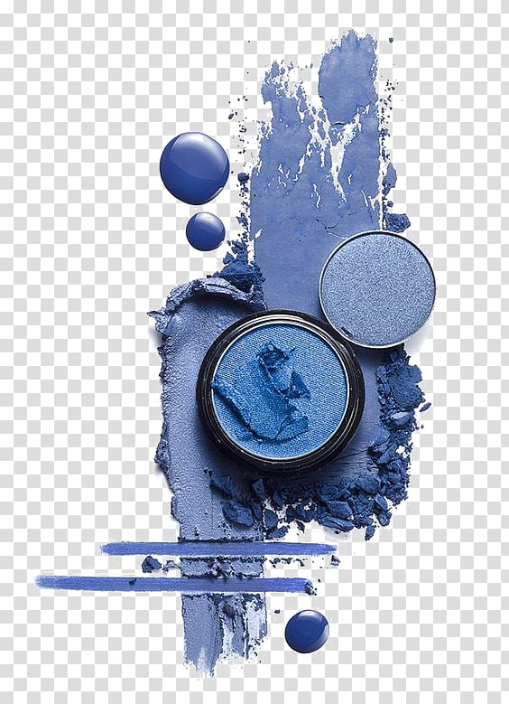 blue powder illustration, Cosmetics Make-up artist Rouge, Blue Makeup transparent background PNG clipart