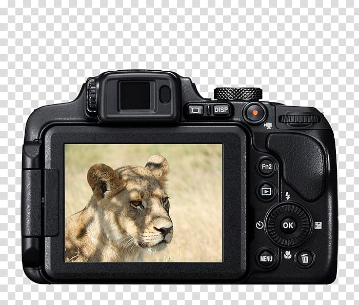 Bridge camera Point-and-shoot camera Zoom lens Nikon, Camera transparent background PNG clipart