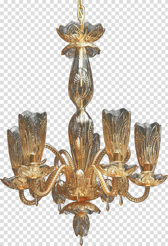 Chandelier 01504 Brass Ceiling Light fixture, flattened the imperial palace transparent background PNG clipart