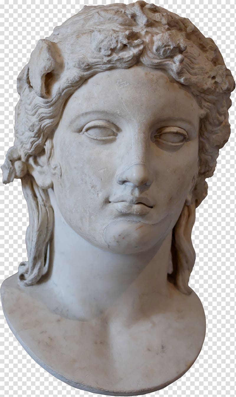gray concrete head bust, Apollo Belvedere Capitoline Museums Ancient Rome Zeus, statue transparent background PNG clipart