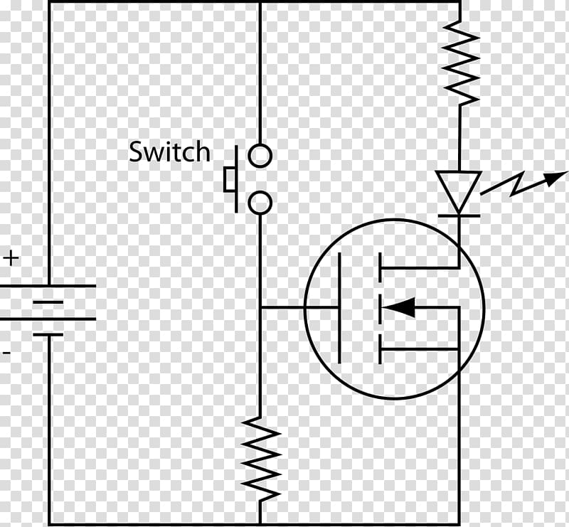 MOSFET Field-effect transistor Circuit diagram Electronic circuit, high voltage transparent background PNG clipart