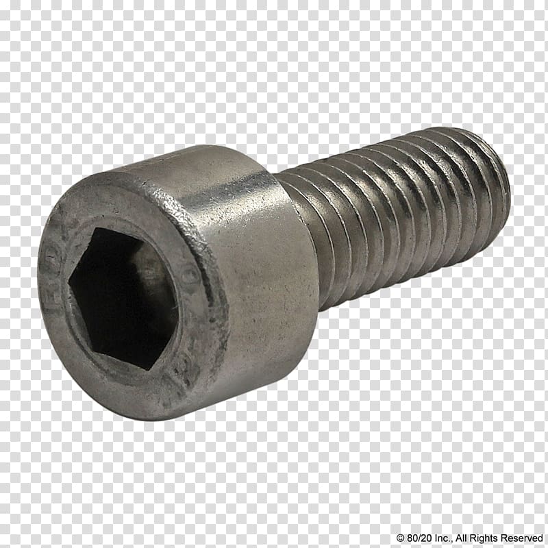 Fastener Nut ISO metric screw thread Cylinder, screw transparent background PNG clipart