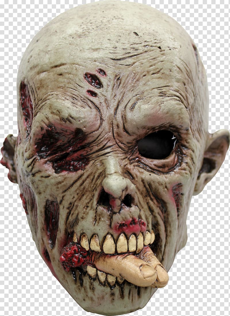 Latex mask Halloween costume Flesheater, mask transparent background PNG clipart