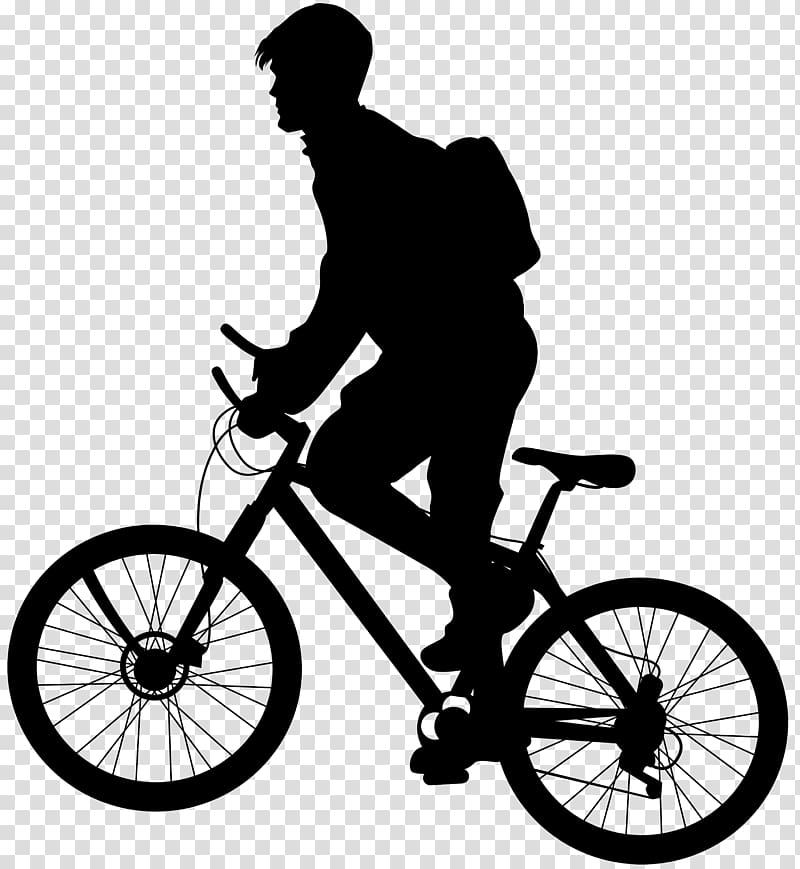 Bicycle Cycling Silhouette Mountain bike, Bicycle transparent background PNG clipart
