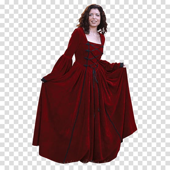 Robe Velvet Costume Dress Clothing, renaissance dress transparent background PNG clipart