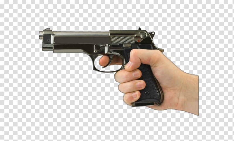 Firearm Pistol Handgun, Gun In Hand transparent background PNG clipart