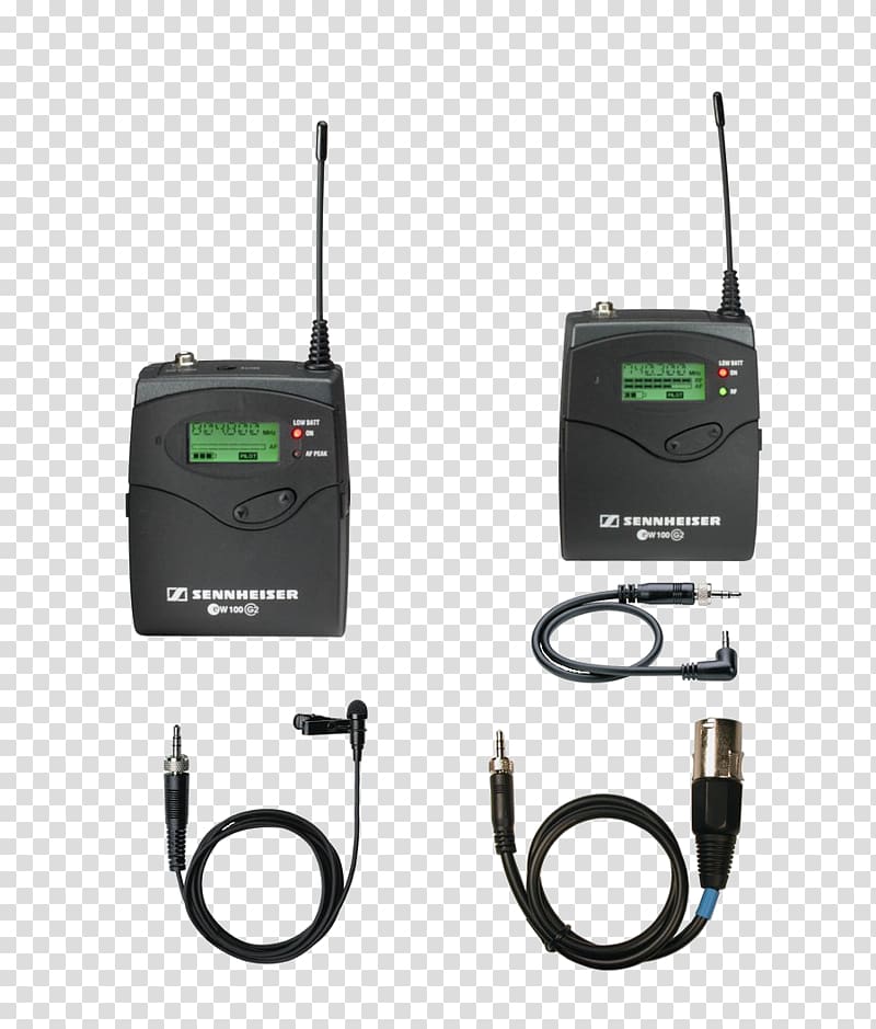 Lavalier microphone Wireless microphone Audio Sennheiser, mic transparent background PNG clipart