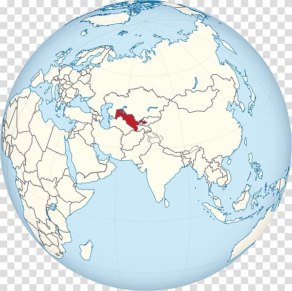 Globe Tajikistan Turkmenistan Uzbekistan Earth, globe transparent background PNG clipart
