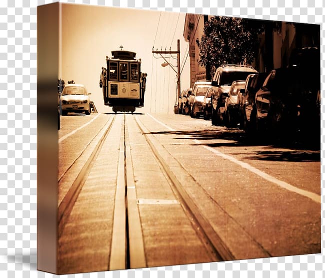 San Francisco cable car system Gallery wrap Canvas Art , cableway transparent background PNG clipart
